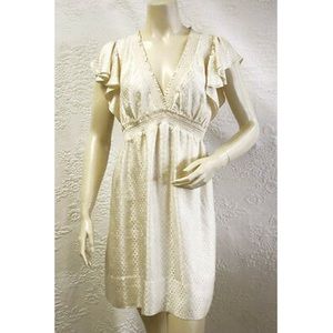 BCBG MAXAZRIA Silk Ruffle Dress